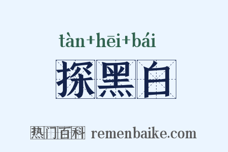 探黑白是什么意思的图片
